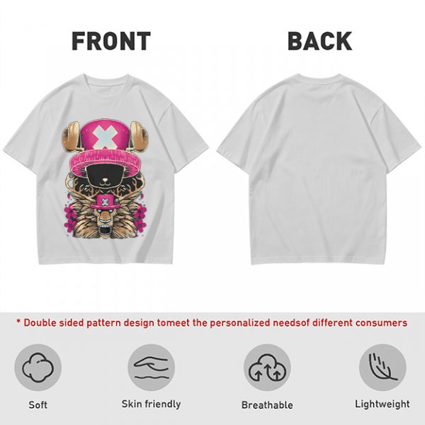 Olive T-Shirt with Tony Tony Chopper Lion Art Print