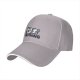 Black baseball cap with cute lying panda and 'NOTHING' print