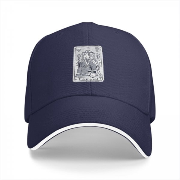 Black baseball cap with elf tarot card graphic