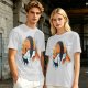 Olive T-Shirt With Cute Clownfish Sushi Graphic Print