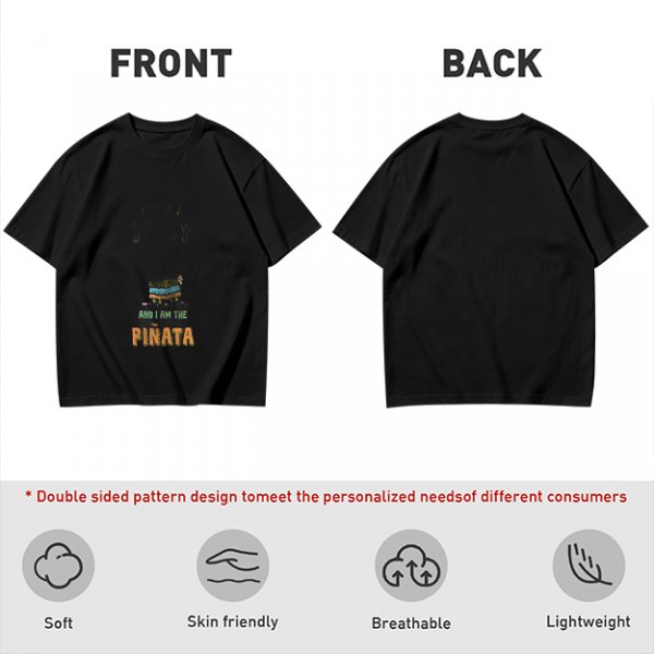 Olive graphic t-shirt with 'and i am the pinata' print