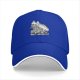 Black Baseball Cap With Detailed Monochrome Dragon Art Print