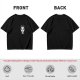 Oversized Olive T-Shirt With Wednesday Addams Portrait Print