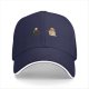 Black baseball cap with Scream ghost and victim phone call graphic