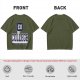 Olive College Graphic T-Shirt with 538 Print Design