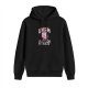 Black hoodie with glitter water and anxiety unicorn graphic
