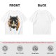 Olive T-Shirt Featuring Black Maneki-neko Cat Eating Ramen