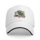Black baseball cap with funny Christmas cat wobbling defense print