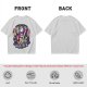 Olive Graphic Tee with Anime Character Group Print
