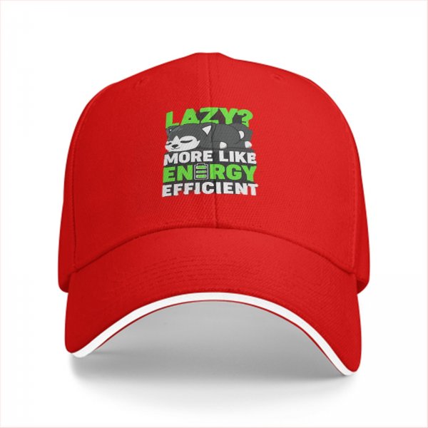 Lazy? More Like Energy Efficient Black Baseball Cap