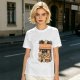 Olive T-Shirt With Cute Cats Doing Laundry Graphic