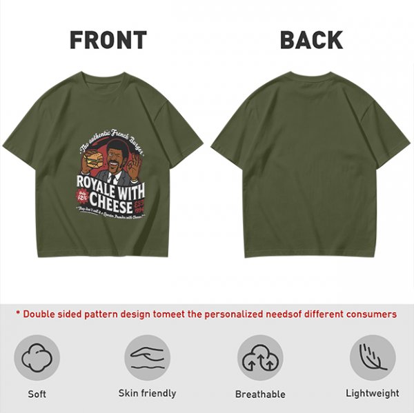 Royale With Cheese French Burger Graphic T-Shirt