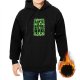 Black hoodie with 'Life is a game and I'm bad at it' pixel art print