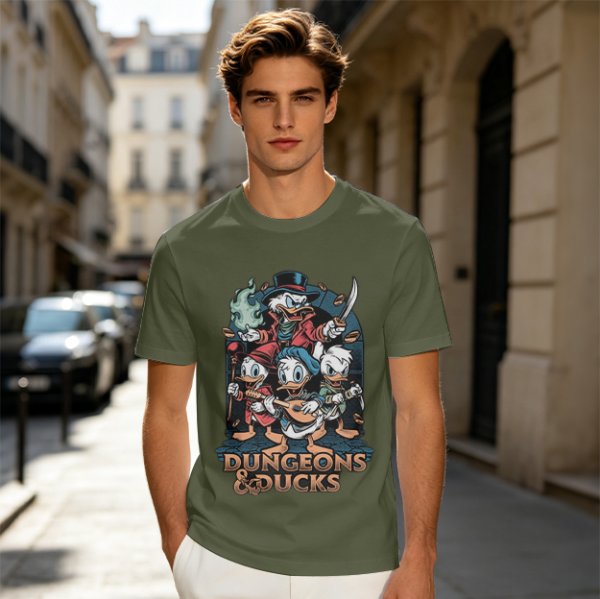 Dungeons & Ducks Fantasy Adventure Graphic T-Shirt