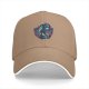 Black baseball cap with neon gothic fantasy graphic print