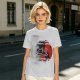 Olive graphic tee with funny cat and leave your problems behind quote