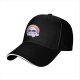 Black Baseball Cap With Cool Sunglasses Seal Sunset Graphic