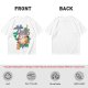My Neighbor Totoro Graphic T-Shirt with Anime Characters and Leaves