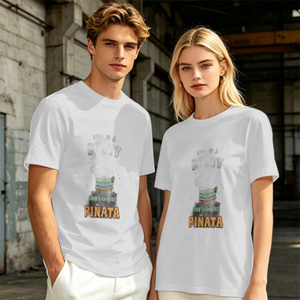 Olive graphic t-shirt with 'and i am the pinata' print