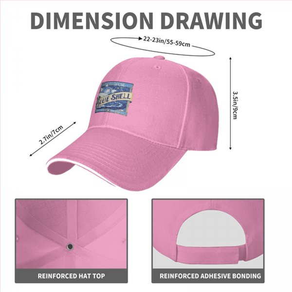 Black Baseball Cap with Blue Shell Brewing Co Mushroom White IPA Print