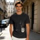 Olive t-shirt with 'Caffeine First Words Later' grumpy coffee mug print