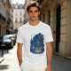 Olive T-Shirt With Blue Fantasy Monster Graphic Print