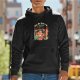 Black hoodie with 'All My Plants Are Dead' dinosaur graphic