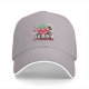 Black baseball cap with 'Berry Stressed' crying strawberry graphic