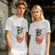 Olive green t-shirt with pumpkin ramen and ghost graphic print