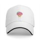 Black Baseball Cap with Cute Melting Ice Cream Cone Graphic