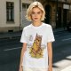 Olive T-Shirt With Cool Cat Lounging On Beach Chair Holding Drink
