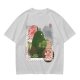 Olive T-Shirt with Totoro Cherry Blossom Stamp Art Print