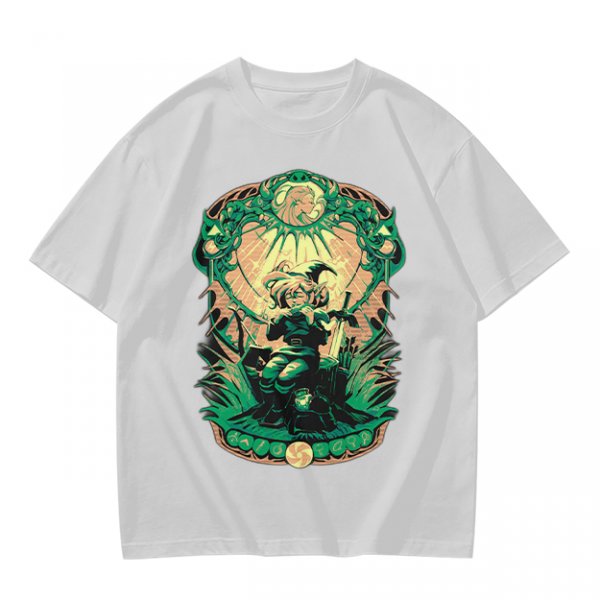 Olive Green T-Shirt With Fantasy Warrior Graphic Print