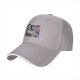 Black baseball cap with flexing woman and man face graphic
