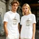 Olive Green T-Shirt With Cute Smiling Steaming Coffee Cup Print