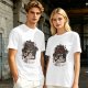 Olive green t-shirt with coffee themed 'Today is a multiple cups of Coffee' print