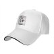 Black baseball cap with earth and coffee themed graphic print