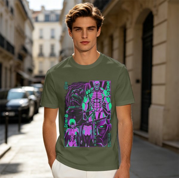 Attack on Titan Anime Villains Neon Graphic T-Shirt