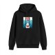 Black Hoodie With Free Hugs Shark Ocean Graphic Print