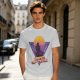 Olive green retro sunset graphic t-shirt with Hero of Time print