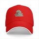 Black baseball cap with Godzilla eating ramen graphic