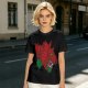 Olive T-Shirt With Fierce Armored Beast Head Graphic