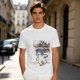 Olive t-shirt with 'If I seem a little strange that's because I am' penguin print