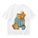 Olive T-Shirt With Cute Cat Toast Toaster Breakfast Art
