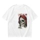Olive Graphic T-Shirt with Skull and 'I Love My Job' Print