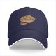 Black Baseball Cap with Ramen Bowl Graphic Print