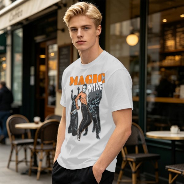 Magic Mike Horror Parody Graphic T-Shirt Design
