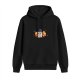Black Hoodie With Angry Cat Explosion Graphic Design