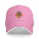 Black baseball cap with goat skulls and flames graphic