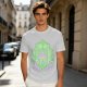 Olive Green T-Shirt With Leaf Shaped Tamagotchi Totoro Print